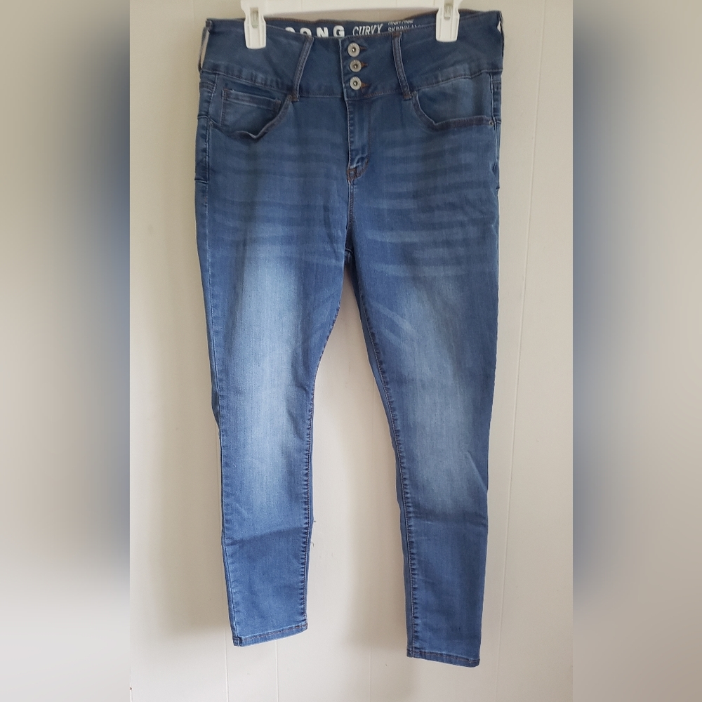 Womens S.O.N.G CURVY highrise blue jeans